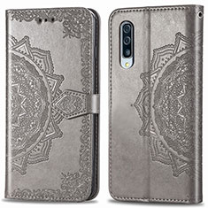 Custodia Portafoglio In Pelle Fantasia Modello Cover con Supporto per Samsung Galaxy A30S Grigio