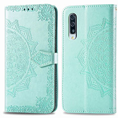 Custodia Portafoglio In Pelle Fantasia Modello Cover con Supporto per Samsung Galaxy A30S Verde
