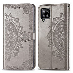 Custodia Portafoglio In Pelle Fantasia Modello Cover con Supporto per Samsung Galaxy A42 5G Grigio