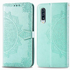 Custodia Portafoglio In Pelle Fantasia Modello Cover con Supporto per Samsung Galaxy A90 5G Verde