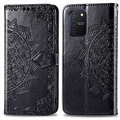 Custodia Portafoglio In Pelle Fantasia Modello Cover con Supporto per Samsung Galaxy A91 Nero