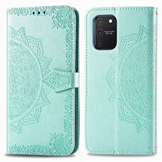 Custodia Portafoglio In Pelle Fantasia Modello Cover con Supporto per Samsung Galaxy A91 Verde