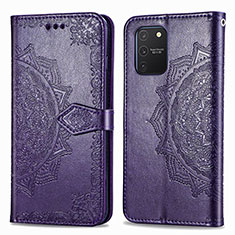 Custodia Portafoglio In Pelle Fantasia Modello Cover con Supporto per Samsung Galaxy A91 Viola
