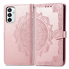 Custodia Portafoglio In Pelle Fantasia Modello Cover con Supporto per Samsung Galaxy F23 5G Oro Rosa