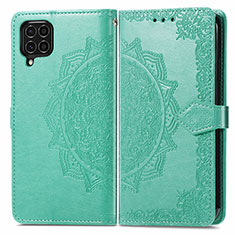 Custodia Portafoglio In Pelle Fantasia Modello Cover con Supporto per Samsung Galaxy F62 5G Verde