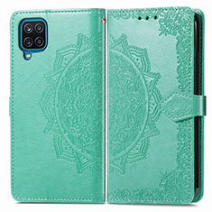 Custodia Portafoglio In Pelle Fantasia Modello Cover con Supporto per Samsung Galaxy M12 Verde