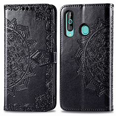 Custodia Portafoglio In Pelle Fantasia Modello Cover con Supporto per Samsung Galaxy M40 Nero