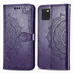 Custodia Portafoglio In Pelle Fantasia Modello Cover con Supporto per Samsung Galaxy M60s Viola