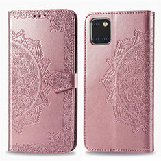 Custodia Portafoglio In Pelle Fantasia Modello Cover con Supporto per Samsung Galaxy Note 10 Lite Oro Rosa