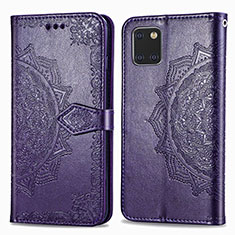 Custodia Portafoglio In Pelle Fantasia Modello Cover con Supporto per Samsung Galaxy Note 10 Lite Viola