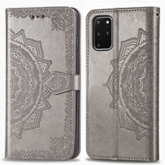 Custodia Portafoglio In Pelle Fantasia Modello Cover con Supporto per Samsung Galaxy S20 Plus Grigio