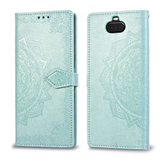 Custodia Portafoglio In Pelle Fantasia Modello Cover con Supporto per Sony Xperia 10 Verde