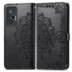 Custodia Portafoglio In Pelle Fantasia Modello Cover con Supporto per Vivo X70 5G Nero