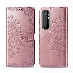 Custodia Portafoglio In Pelle Fantasia Modello Cover con Supporto per Xiaomi Mi Note 10 Lite Oro Rosa