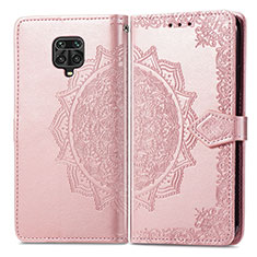 Custodia Portafoglio In Pelle Fantasia Modello Cover con Supporto per Xiaomi Poco M2 Pro Oro Rosa