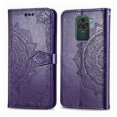 Custodia Portafoglio In Pelle Fantasia Modello Cover con Supporto per Xiaomi Redmi 10X 4G Viola