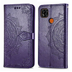 Custodia Portafoglio In Pelle Fantasia Modello Cover con Supporto per Xiaomi Redmi 9C NFC Viola