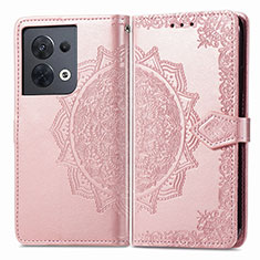 Custodia Portafoglio In Pelle Fantasia Modello Cover con Supporto per Xiaomi Redmi Note 13 Pro 5G Oro Rosa