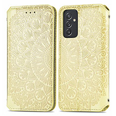 Custodia Portafoglio In Pelle Fantasia Modello Cover con Supporto S01D per Samsung Galaxy A05s Oro