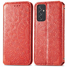 Custodia Portafoglio In Pelle Fantasia Modello Cover con Supporto S01D per Samsung Galaxy A05s Rosso
