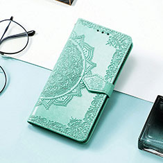 Custodia Portafoglio In Pelle Fantasia Modello Cover con Supporto S01D per Samsung Galaxy F13 4G Verde