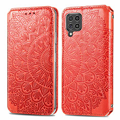 Custodia Portafoglio In Pelle Fantasia Modello Cover con Supporto S01D per Samsung Galaxy F62 5G Rosso