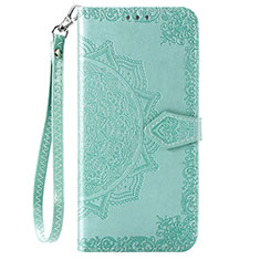 Custodia Portafoglio In Pelle Fantasia Modello Cover con Supporto S01D per Samsung Galaxy M02 Verde