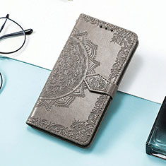 Custodia Portafoglio In Pelle Fantasia Modello Cover con Supporto S01D per Samsung Galaxy XCover 6 Pro 5G Grigio