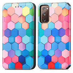 Custodia Portafoglio In Pelle Fantasia Modello Cover con Supporto S02D per Samsung Galaxy S20 Lite 5G Colorato