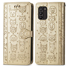 Custodia Portafoglio In Pelle Fantasia Modello Cover con Supporto S03D per Nokia G100 Oro