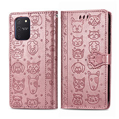Custodia Portafoglio In Pelle Fantasia Modello Cover con Supporto S03D per Samsung Galaxy S10 Lite Rosa