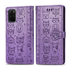 Custodia Portafoglio In Pelle Fantasia Modello Cover con Supporto S03D per Samsung Galaxy S20 Plus 5G Viola