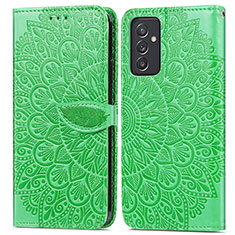 Custodia Portafoglio In Pelle Fantasia Modello Cover con Supporto S04D per Samsung Galaxy A05s Verde
