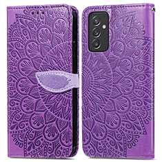 Custodia Portafoglio In Pelle Fantasia Modello Cover con Supporto S04D per Samsung Galaxy A05s Viola