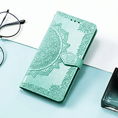 Custodia Portafoglio In Pelle Fantasia Modello Cover con Supporto S04D per Samsung Galaxy M13 5G Verde
