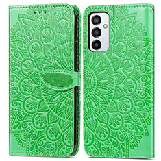 Custodia Portafoglio In Pelle Fantasia Modello Cover con Supporto S04D per Samsung Galaxy M23 5G Verde