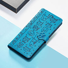Custodia Portafoglio In Pelle Fantasia Modello Cover con Supporto S05D per Huawei Honor Magic5 5G Blu