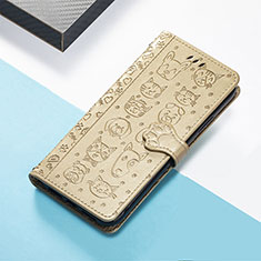 Custodia Portafoglio In Pelle Fantasia Modello Cover con Supporto S05D per Huawei Honor Magic5 5G Oro