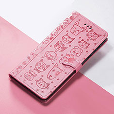Custodia Portafoglio In Pelle Fantasia Modello Cover con Supporto S05D per Huawei Nova 9 SE Rosa