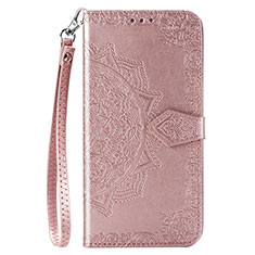Custodia Portafoglio In Pelle Fantasia Modello Cover con Supporto S05D per Samsung Galaxy A11 Oro Rosa