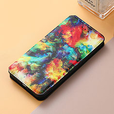 Custodia Portafoglio In Pelle Fantasia Modello Cover con Supporto S06D per Huawei Honor 60 5G Multicolore