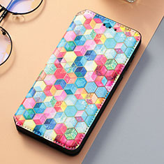 Custodia Portafoglio In Pelle Fantasia Modello Cover con Supporto S06D per Samsung Galaxy S21 FE 5G Colorato