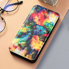 Custodia Portafoglio In Pelle Fantasia Modello Cover con Supporto S06D per Samsung Galaxy S21 FE 5G Multicolore