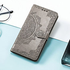Custodia Portafoglio In Pelle Fantasia Modello Cover con Supporto S07D per Huawei Honor 80 SE 5G Grigio
