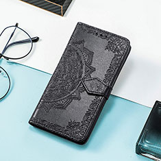 Custodia Portafoglio In Pelle Fantasia Modello Cover con Supporto S07D per Huawei Honor Magic5 Pro 5G Nero