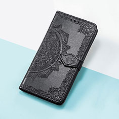 Custodia Portafoglio In Pelle Fantasia Modello Cover con Supporto S07D per Huawei P50 Pro Nero