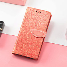 Custodia Portafoglio In Pelle Fantasia Modello Cover con Supporto S08D per Huawei Honor X10 Max 5G Arancione