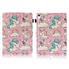 Custodia Portafoglio In Pelle Fantasia Modello Cover con Supporto Y01B per Apple iPad Pro 11 (2018) Rosa