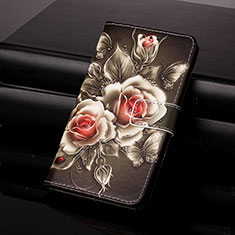 Custodia Portafoglio In Pelle Fantasia Modello Cover con Supporto Y01B per Samsung Galaxy A21s Nero