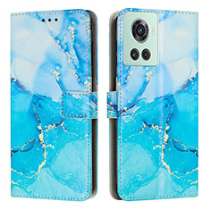 Custodia Portafoglio In Pelle Fantasia Modello Cover con Supporto Y01X per OnePlus Ace 5G Blu